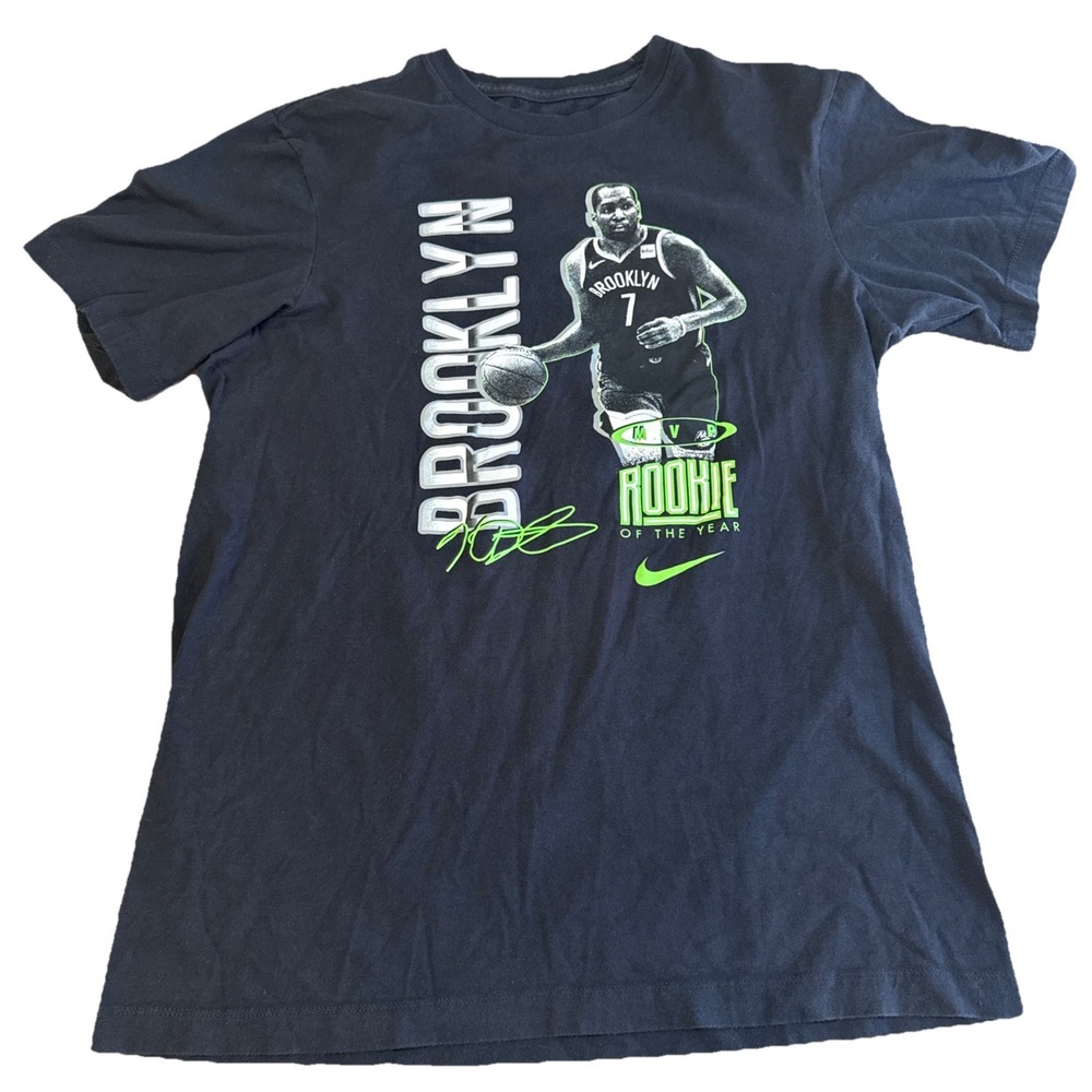 Nike Men's NBA Brooklyn Nets Kevin Durant ROTY ROOKIE Easy Money Black T-Shirt S